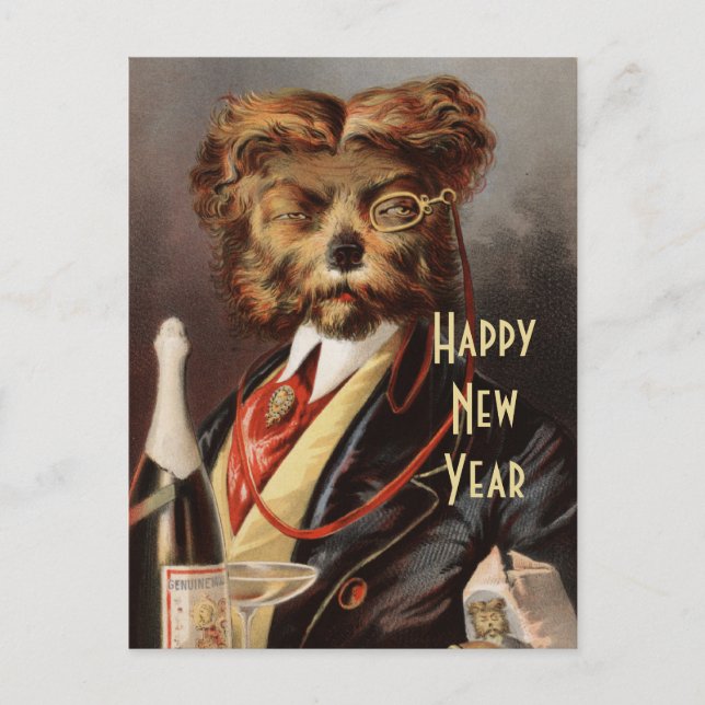 Upper Crust New Year Holiday Postcard (Front)