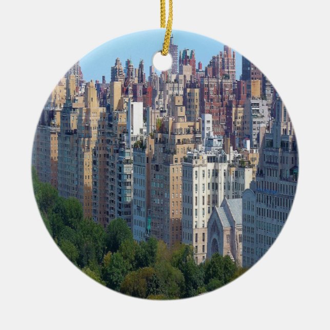 Upper East Side NY Ceramic Tree Decoration (Front)