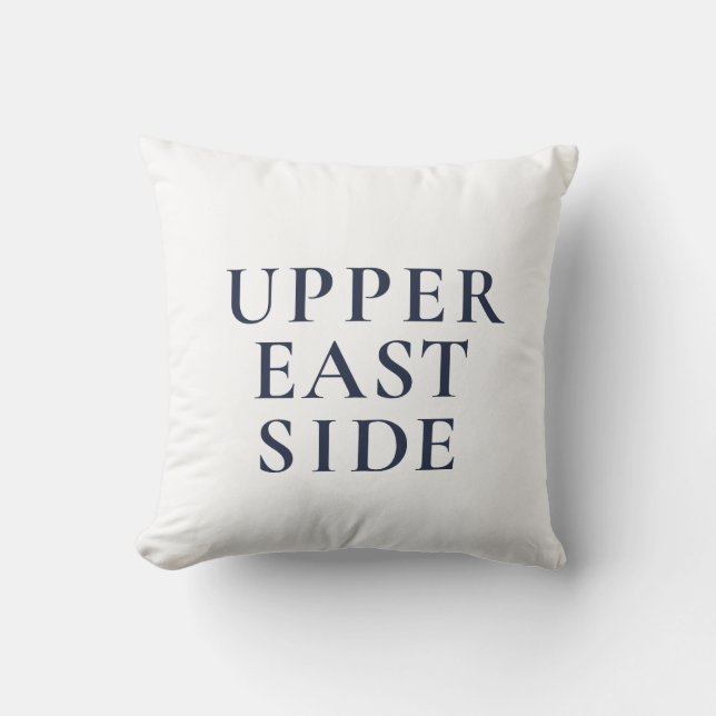Upper East Side NYC Classic Preppy Style Cushion (Front)