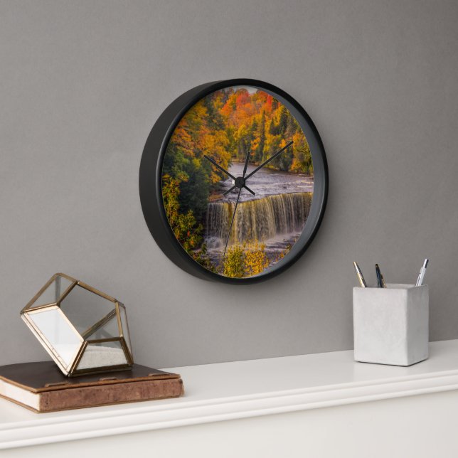 Upper Falls with Fall Colors Clock (Office)