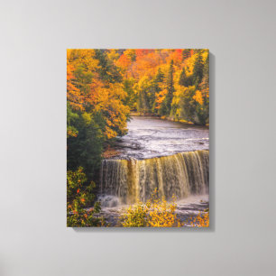 Upper Falls with Fall Colours Canvas Print
