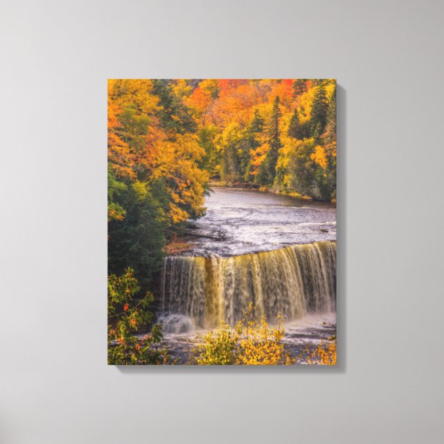 Upper Falls with Fall Colours Canvas Print (Front)