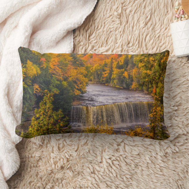 Upper Falls with Fall Colours Lumbar Cushion (Blanket)