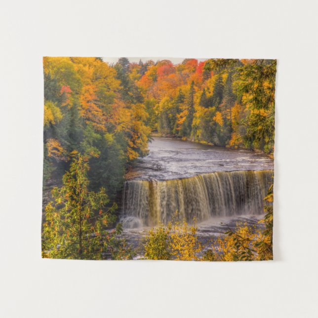 Upper Falls with Fall Colours Tapestry (Front (Horizontal))