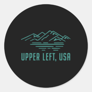 Upper Left Usa Classic Round Sticker