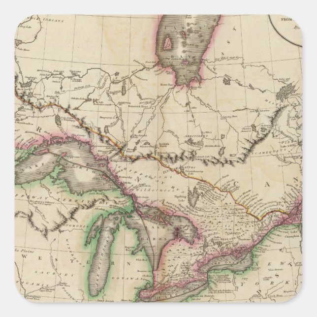 Upper & Lower Canada Square Sticker (Front)