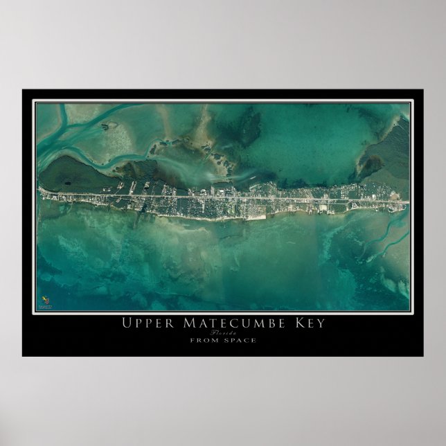 Upper Matecumbe Key Florida Satellite Poster Map (Front)