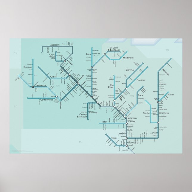 Upper Mississippi 30" x 20" Poster (Front)