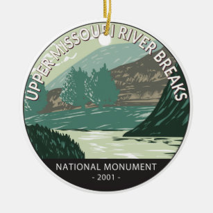 Upper Missouri River Breaks National Monument   Ceramic Tree Decoration