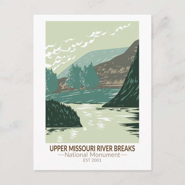 Upper Missouri River Breaks National Monument Postcard (Front)