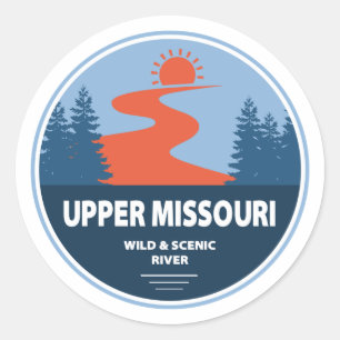 Upper Missouri Wild And Scenic River Classic Round Sticker