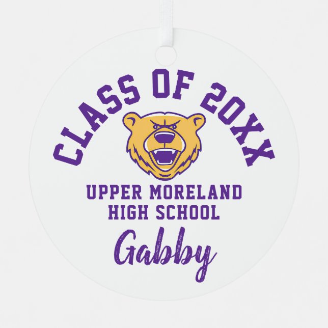 Upper Moreland High School Ornament Christmas (Front)