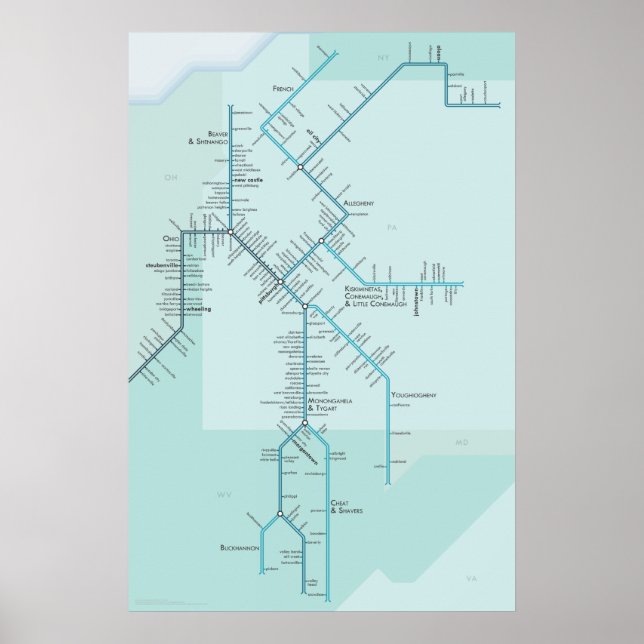 Upper Ohio River 20" x 30" Poster (Front)