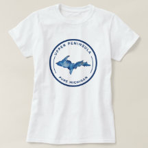 Upper Peninsula Pure Michigan Watercolor T-Shirt