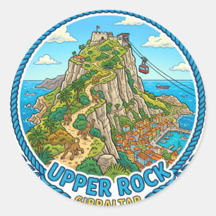 Upper Rock Gibraltar Classic Round Sticker