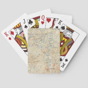 Upper Saranac Lake Detail from Old Topographic Map Playing Cards