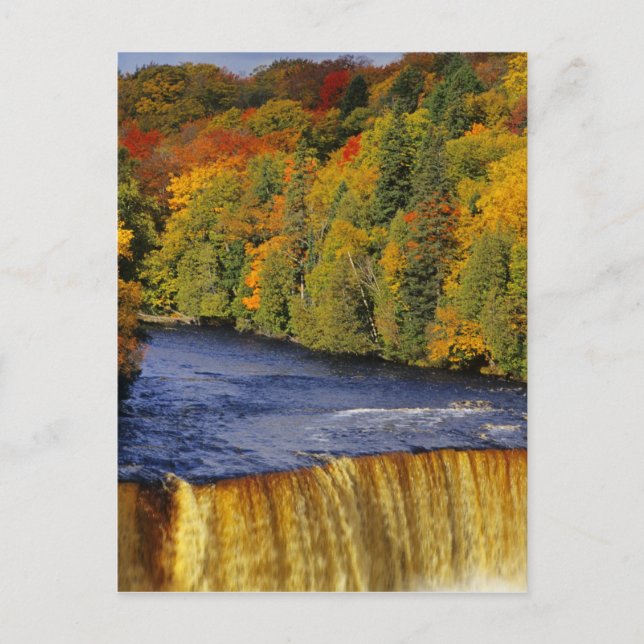 Upper Tahquamenon Falls in UP Michigan in Postcard (Front)