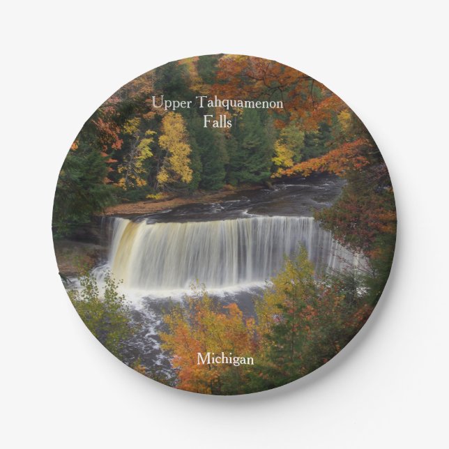 Upper Tahquamenon Falls paper plate (Front)