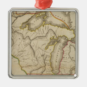 Upper Territories of the United States Metal Tree Decoration