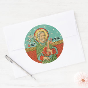 Upper Torso of St. Joseph (Detail; VVP 09) Classic Round Sticker