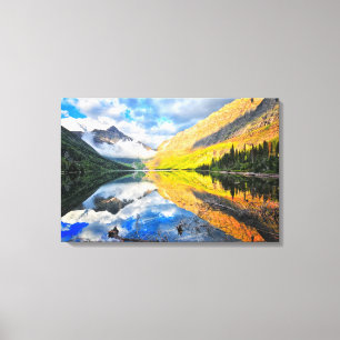 Upper Two Medicine Lake at Sunrise Canvas Print