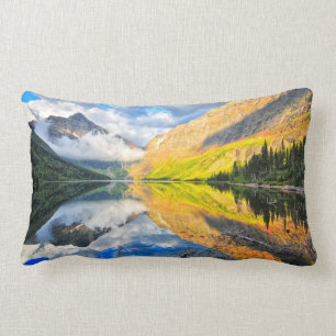 Upper Two Medicine Lake at Sunrise Lumbar Cushion