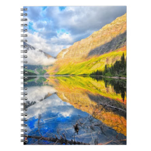Upper Two Medicine Lake at Sunrise Spiral Notebook