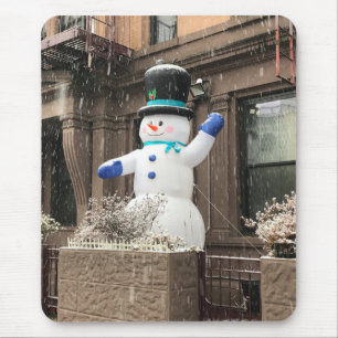 Upper West Side Snowman New York City NYC Snow Mouse Pad