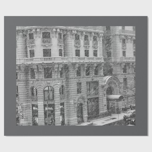 Upper West Side Winter Wrapping Paper (Flat)