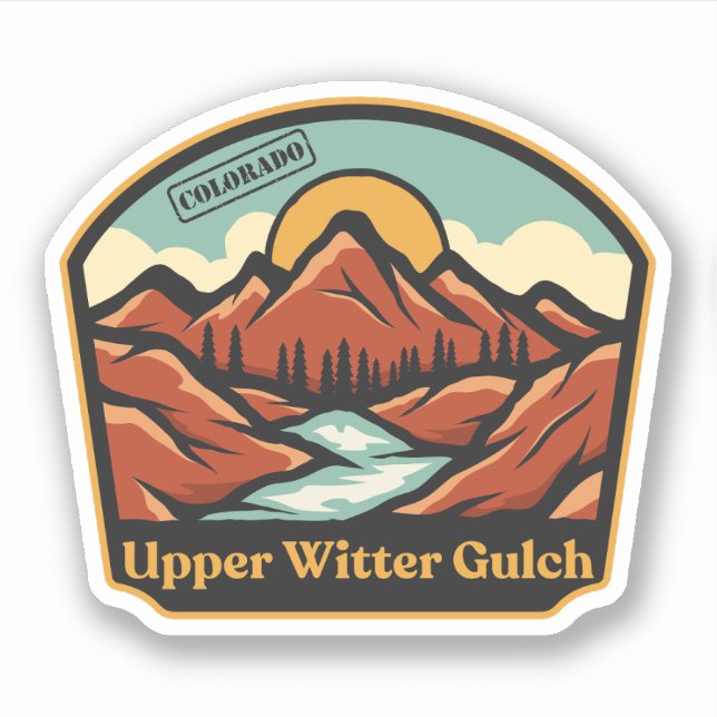 Upper Witter Gulch, Colorado Sticker (Front)