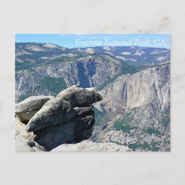 Upper Yosemite Falls from Glacier Point, CA Postca Postcard (Front)
