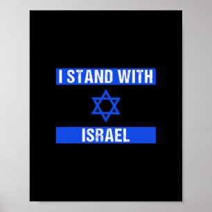upport i stand with israel jewish heritage israeli poster