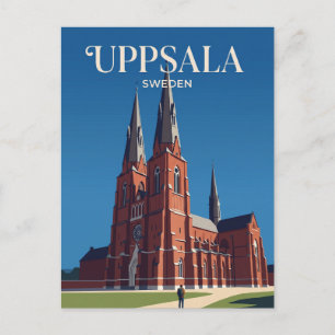 Uppsala Cathedral Sweden Postcard