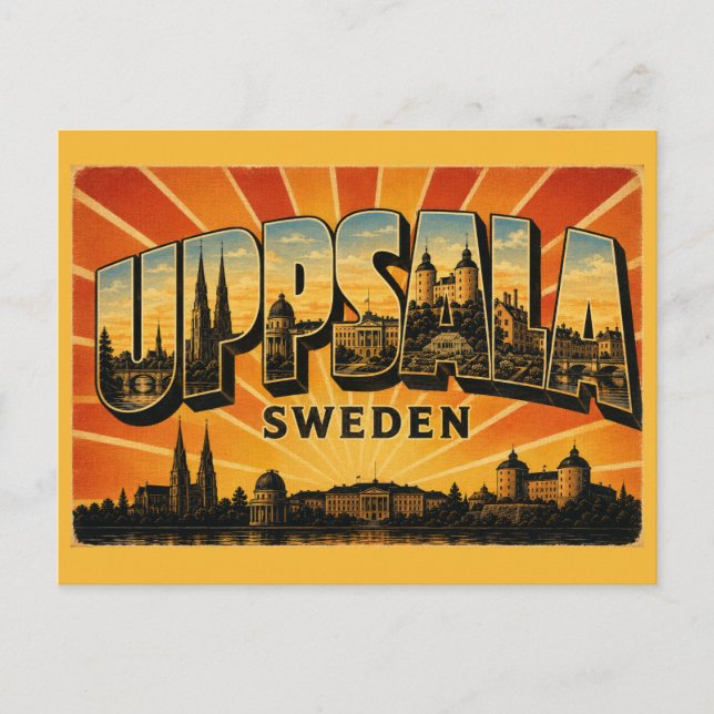 Uppsala Sweden Cathedral Postcard (Front)
