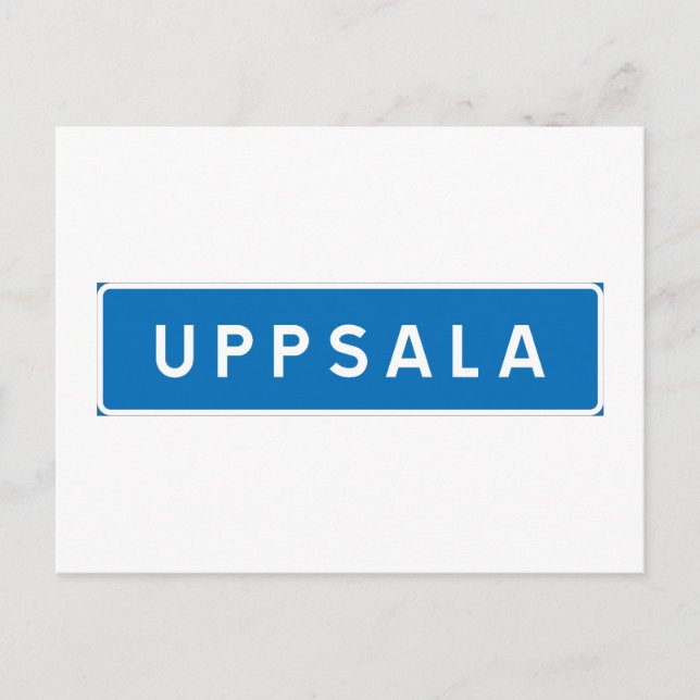 Uppsala, Swedish road sign Postcard (Front)
