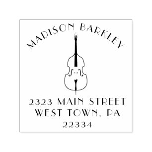Upright Bass Musician Music Teacher Jazz Band Self-inking Stamp