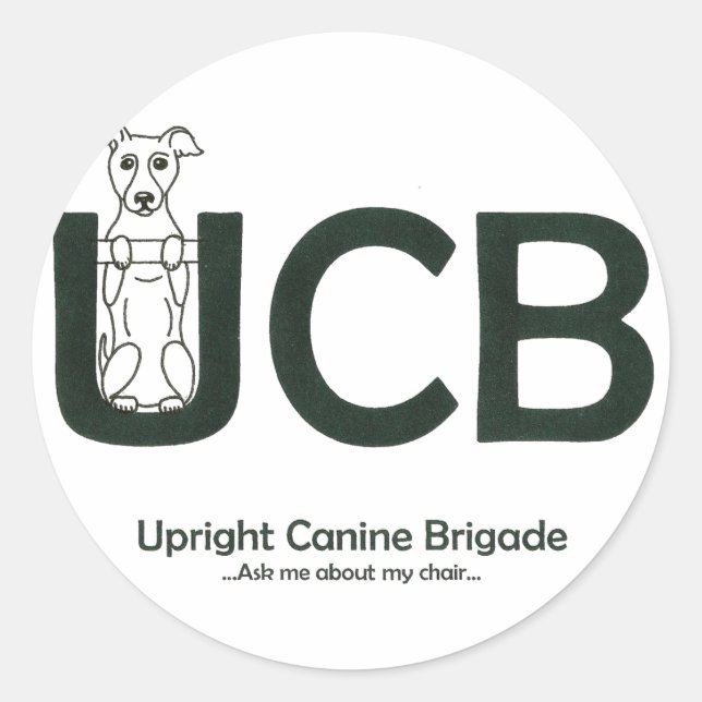 Upright Canine Brigade Sticker (Front)