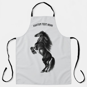 Upright Horse Apron with Custom Text Name