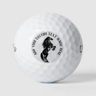 Upright Horse Golf Balls with Custom Text