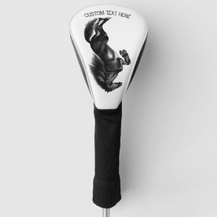 Upright Horse Golf Head Cover with Custom Text