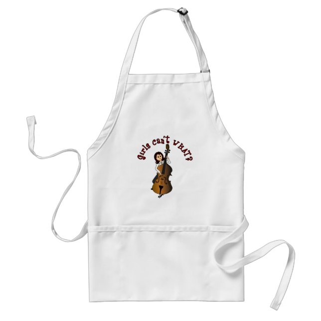 Upright String Double Bass Girl Standard Apron (Front)