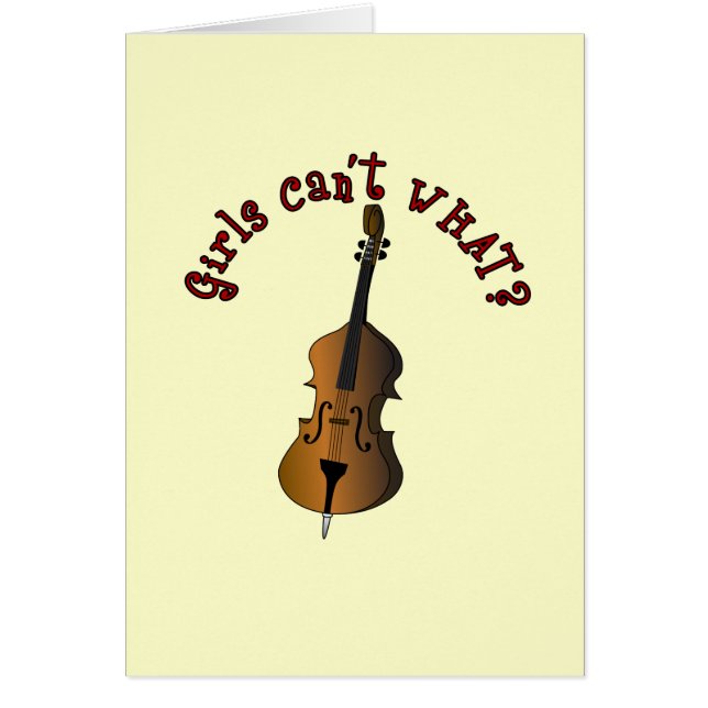 Upright String Double Bass Player (Front)