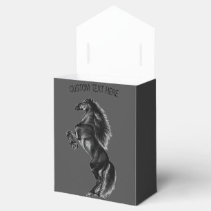 Upright Wild Horse Gift Box with Custom Text