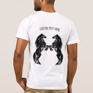 Upright Wild Horse T-Shirt with Custom Text