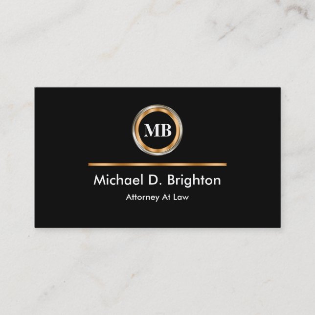 Upscale Attorney Business Cards (Front)