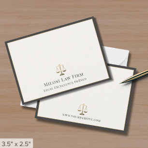 Upscale Attorney Scales of Justice Card
