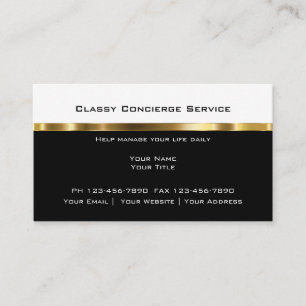 Upscale Concierge Businesscards Business Card