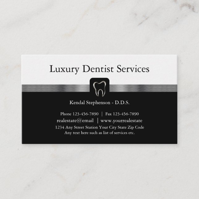 Upscale Dentist Theme Appointment Card (Front)