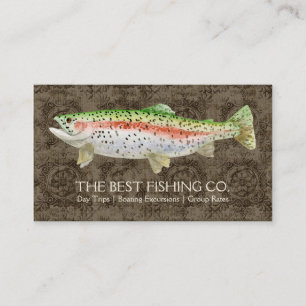 Upscale Fishing Charter Boat Guide Business Fish Business Card