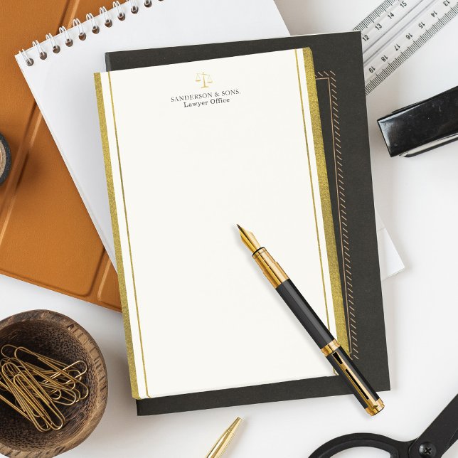 Upscale lawyer faux gold glitter stripes elegant post-it notes (Creator Uploaded)